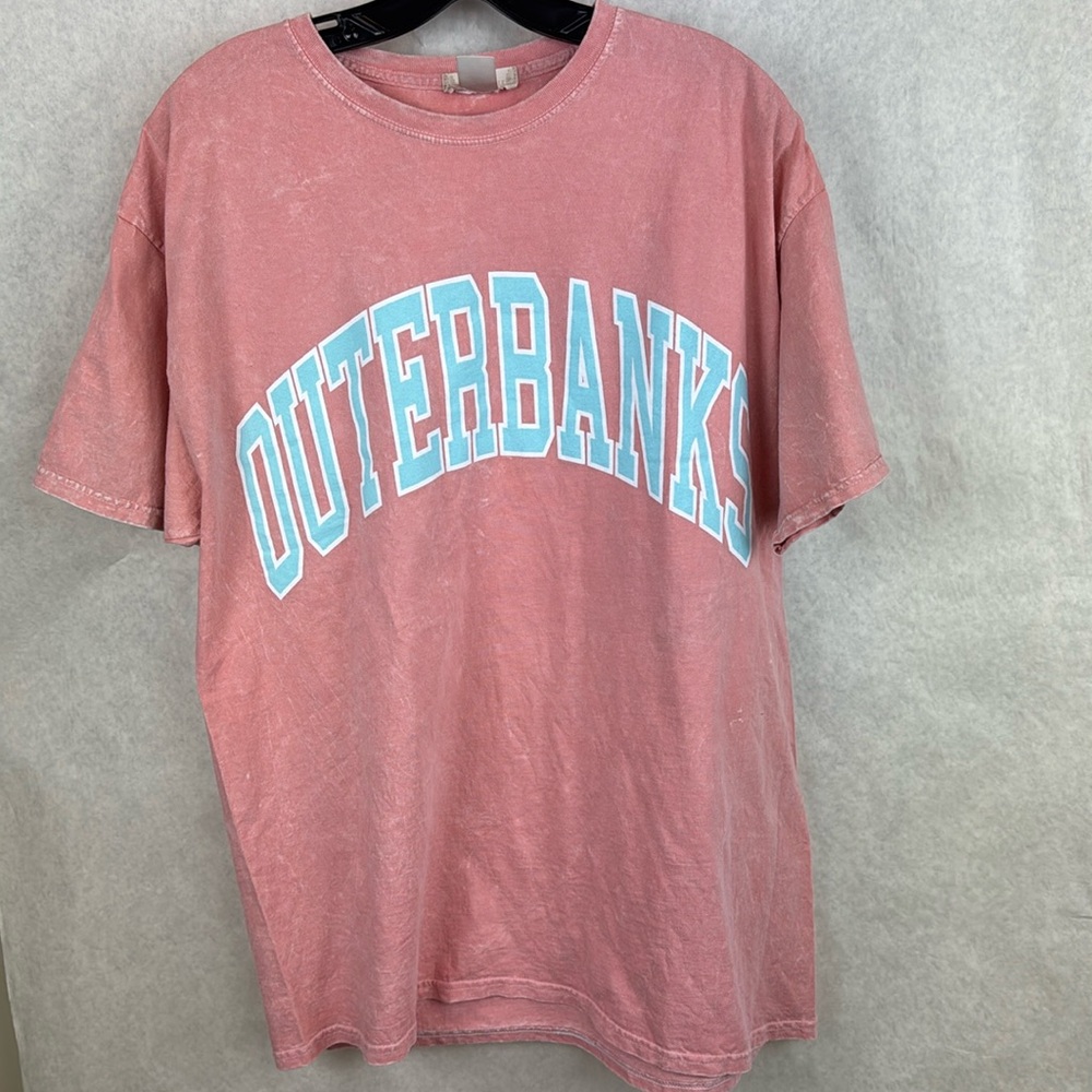 Altar’d State Peach Orange Color Oversized Outer Banks Graphic T-Shirt size L/XL